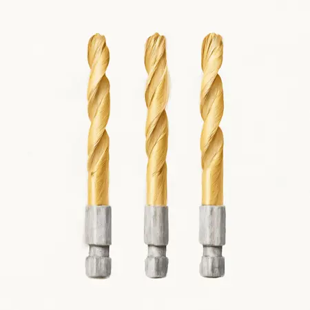 Water color illustrative image of a generic 1/8 in. Impact Rated Hex Shank Titanium Drill Bit Set, 3 Piece