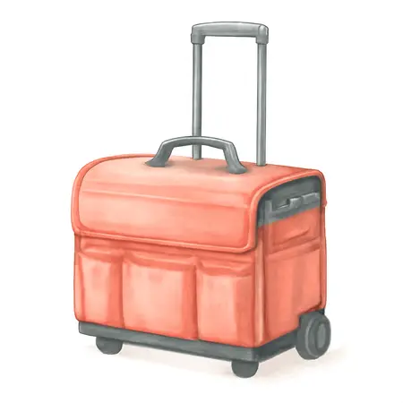 Water color illustrative image of a generic 18 in. Roller Tool Bag