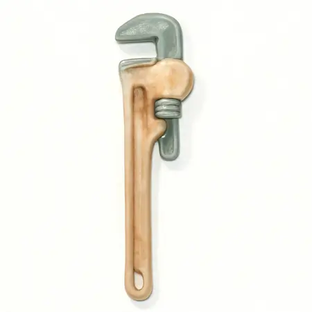 Water color illustrative image of a generic 18 in. Steel Pipe Wrench