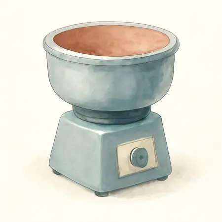 Water color illustrative image of a generic 18 lb. Metal Vibratory Bowl
