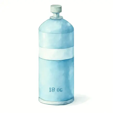 Water color illustrative image of a generic 18 oz. Refrigerant