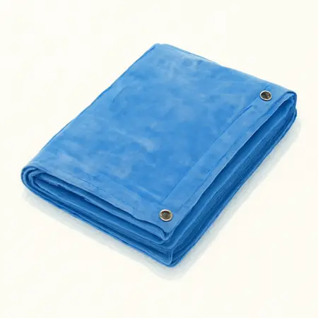 Water color illustrative image of a generic 19 ft. x 39 ft. 4 in. Blue All Purpose/Weather Resistant Tarp