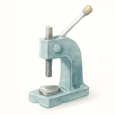Water color illustrative image of a generic 1 Ton Arbor Press