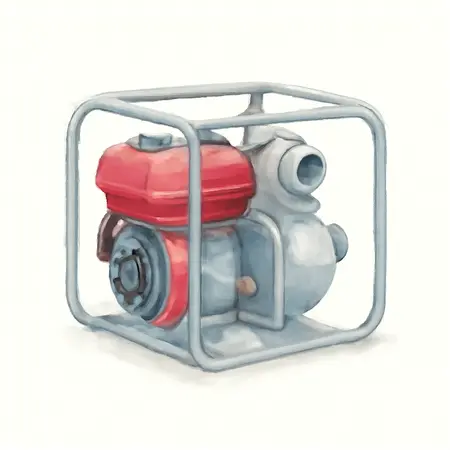 Water color illustrative image of a generic 1 in. 79cc Gasoline Engine Clear Water Pump - 35 GPM