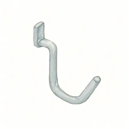 Water color illustrative image of a generic 1 in. Curved Pegboard Hooks, 10 Piece
