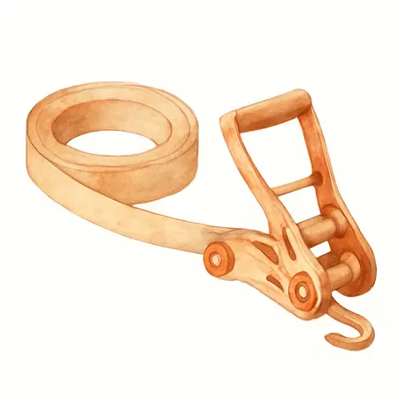 Water color illustrative image of a generic 1 in. x 15 ft. Ratcheting Band Clamp