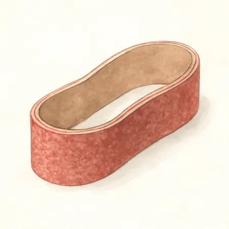 Water color illustrative image of a generic 1 in. x 30 in., 80 Grit Zirc Sanding Belt, 2 Pack