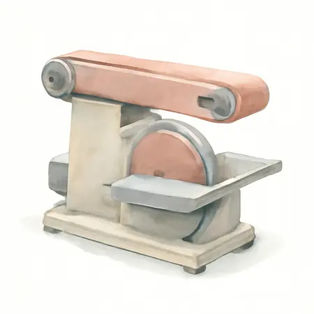 Water color illustrative image of a generic 1 in. x 5 in. Combination Belt and Disc Sander