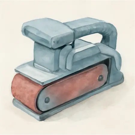 Water color illustrative image of a generic 1 in. x 30 in. Belt Sander