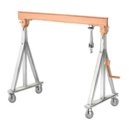 Water color illustrative image of a generic 1 ton Capacity Telescoping Gantry Crane