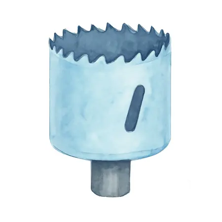 Water color illustrative image of a generic 2-1/2 in. Bi-Metal Hole Saw