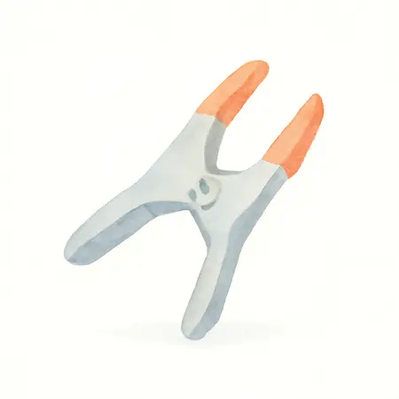 Water color illustrative image of a generic 2-1/2 in. Nylon Spring Clamp