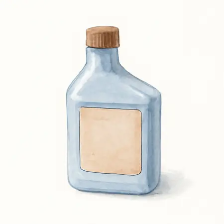 Water color illustrative image of a generic 2.6 oz. 50:1 Two-Cycle Oil