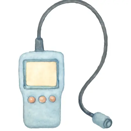Water color illustrative image of a generic 2.7 in. Color Compact Digital Inspection Camera