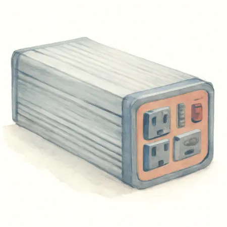 Water color illustrative image of a generic 2000 Watt Continuous/4000 Watt Peak Modified Sine Wave Power Inverter