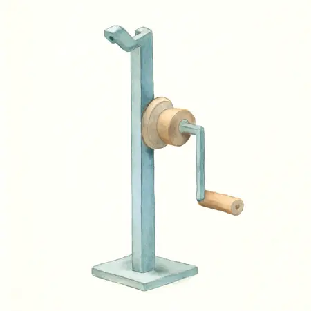 Water color illustrative image of a generic 2000 lb. Capacity Truck Bed Cargo Unloader