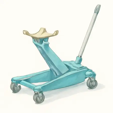 Water color illustrative image of a generic 2000 lb. Low-Profile Transmission Jack