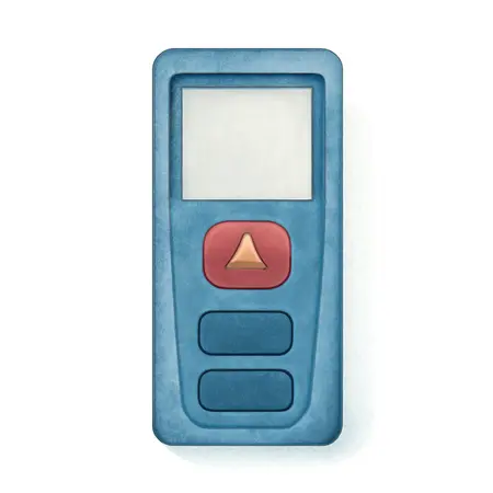 Water color illustrative image of a generic 200 Ft. Laser Distance Meter