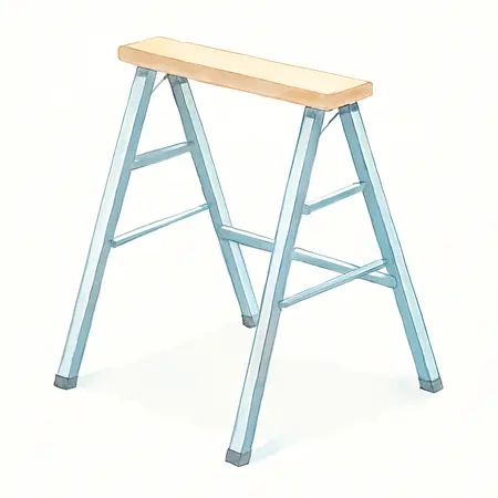 Water color illustrative image of a generic 200 lb. Capacity Portable Work Stand