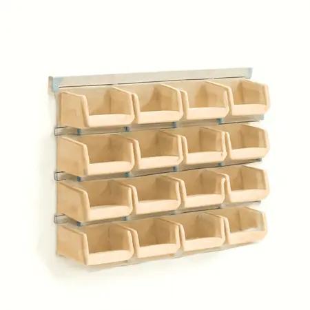 Water color illustrative image of a generic 20 Bin Rail Mount Stackable Parts Storage