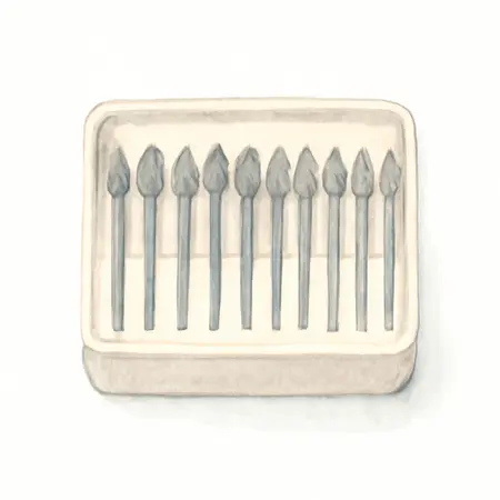 Water color illustrative image of a generic WARRIOR Carbide Rotary Micro Bit Assorted Set, 20 Piece