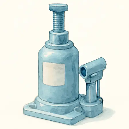 Water color illustrative image of a generic 20 Ton Hydraulic Bottle Jack