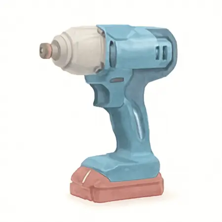 Water color illustrative image of a generic 20V Brushless Cordless, 1/2 in. Compact, 4-Mode Impact Wrench with Friction Ring  – Tool Only