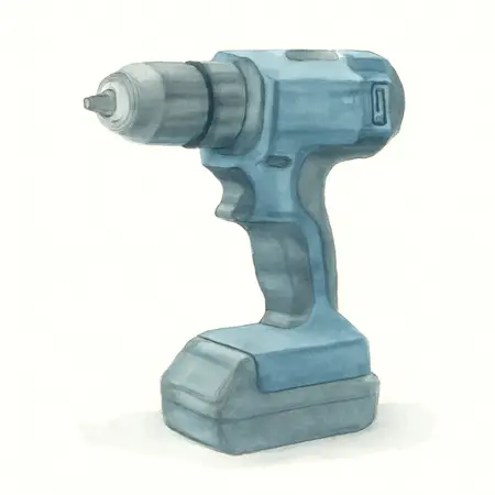 Water color illustrative image of a generic 20V Brushless Cordless 1/2 in. Compact Hammer Drill/Driver - Tool Only