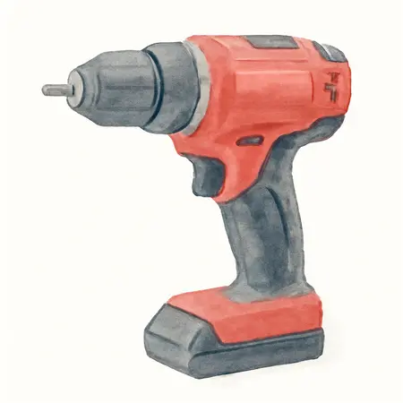 Water color illustrative image of a generic 20V Brushless Cordless 1/2 in. Drill/Driver - Tool Only