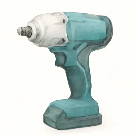 Water color illustrative image of a generic 20V Brushless Cordless 1/2 in. High-Torque Impact Wrench with Friction Ring - Tool Only