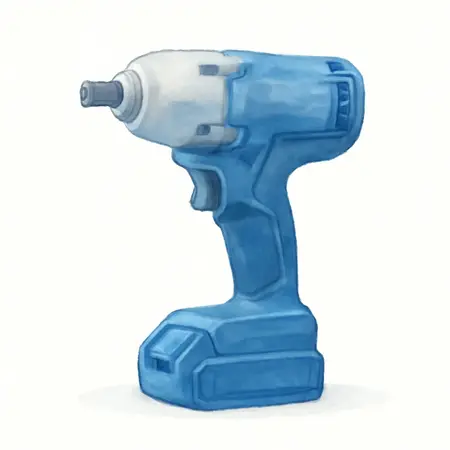 Water color illustrative image of a generic 20V Brushless Cordless, 1/2 in. High Torque Impact Wrench with Friction Ring - Tool Only