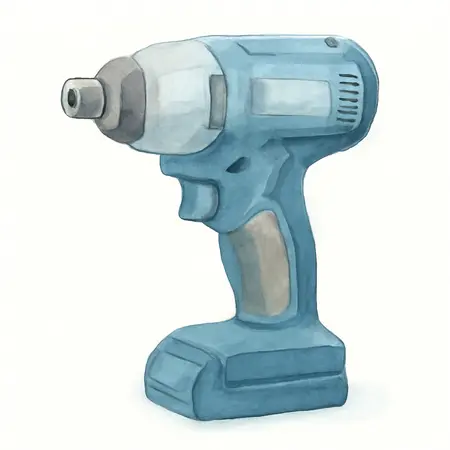 Water color illustrative image of a generic 20V Brushless Cordless 1/4 in. Compact 3-Speed Impact Driver Kit