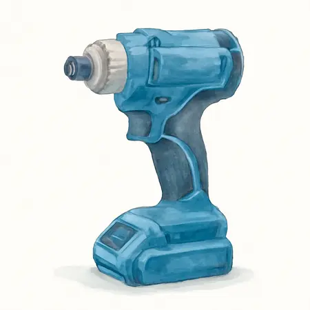 Water color illustrative image of a generic 20V Brushless Cordless 1/4 in. Compact 3-Speed Impact Driver - Tool Only