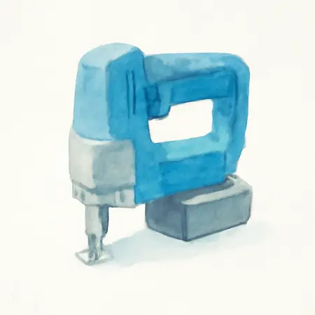 Water color illustrative image of a generic 20V Brushless Cordless 16 Gauge Nibbler - Tool Only