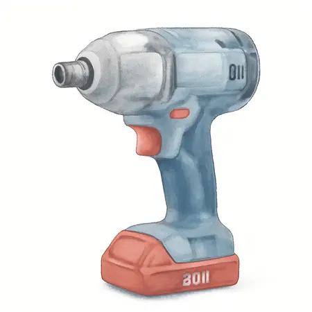 Water color illustrative image of a generic 20V Brushless Cordless, 3/4 in. Ultra Torque Impact Wrench with Friction Ring - Tool Only
