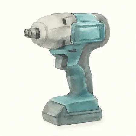 Water color illustrative image of a generic 20V Brushless Cordless 3/8 in. Compact 3-Speed Impact Wrench – Tool Only