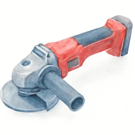 Water color illustrative image of a generic 20V Brushless Cordless 4-1/2 in. Slide Switch Angle Grinder - Tool Only