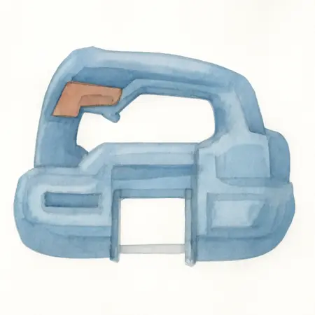 Water color illustrative image of a generic 20V Brushless Cordless Deep Cut Band Saw - Tool Only