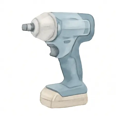 Water color illustrative image of a generic 20V Cordless 1/2 in. Impact Wrench - Tool Only