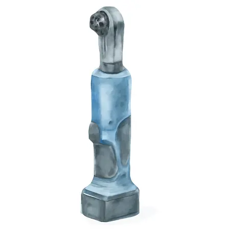 Water color illustrative image of a generic 20V Cordless, 1/2 in. Ratchet - Tool Only