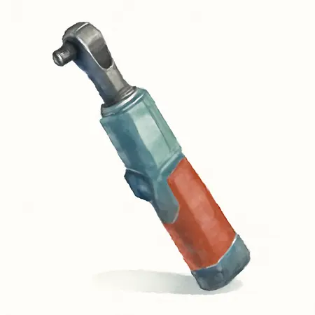 Water color illustrative image of a generic 20V Cordless 3/8 in. Ratchet - Tool Only