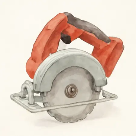 Water color illustrative image of a generic 20V Cordless, 4-1/2 in. Circular Saw – Tool Only