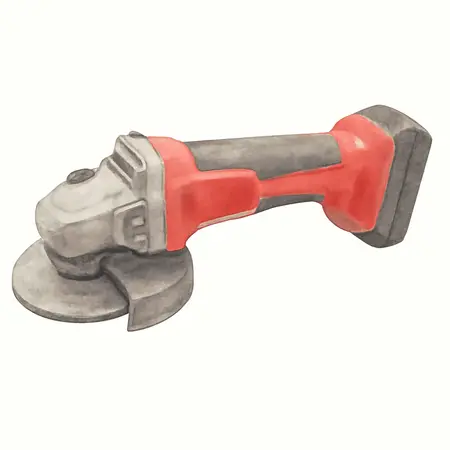 Water color illustrative image of a generic 20V Cordless 4-1/2 in.  Slide Switch Angle Grinder - Tool Only