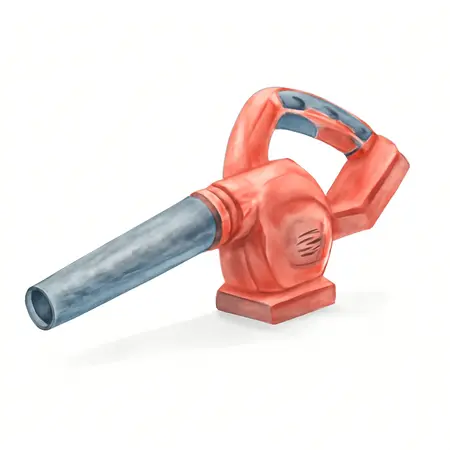 Water color illustrative image of a generic 20V Cordless, 96 MPH Jet Fan Blower Kit