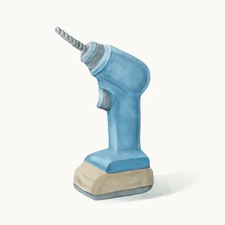 Water color illustrative image of a generic 20V Cordless Drywall Cut-Out Tool - Tool Only
