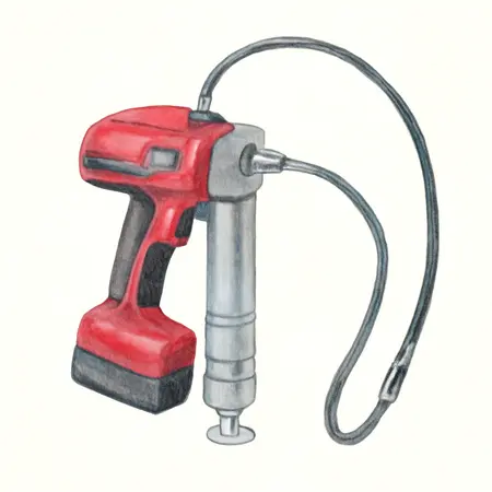 Water color illustrative image of a generic 20V Cordless Variable Speed Grease Gun - Tool Only