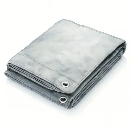 Water color illustrative image of a generic 20 ft. x 30 ft. Silver & Black Extreme Duty Weather Resistant Tarp