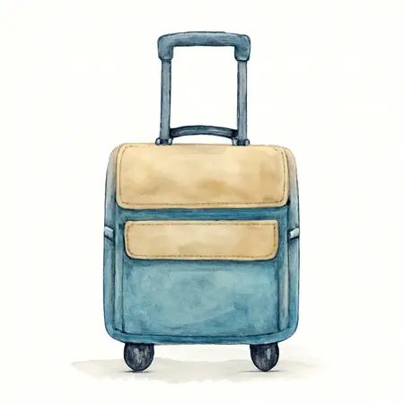 Water color illustrative image of a generic 20 in. Rolling Tool Bag