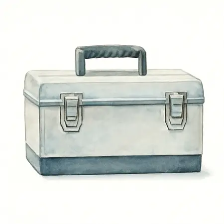 Water color illustrative image of a generic 20 in. Stainless Steel Toolbox