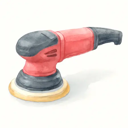 Water color illustrative image of a generic 20mm Long-Throw Random Orbit 6 in. DA Polisher